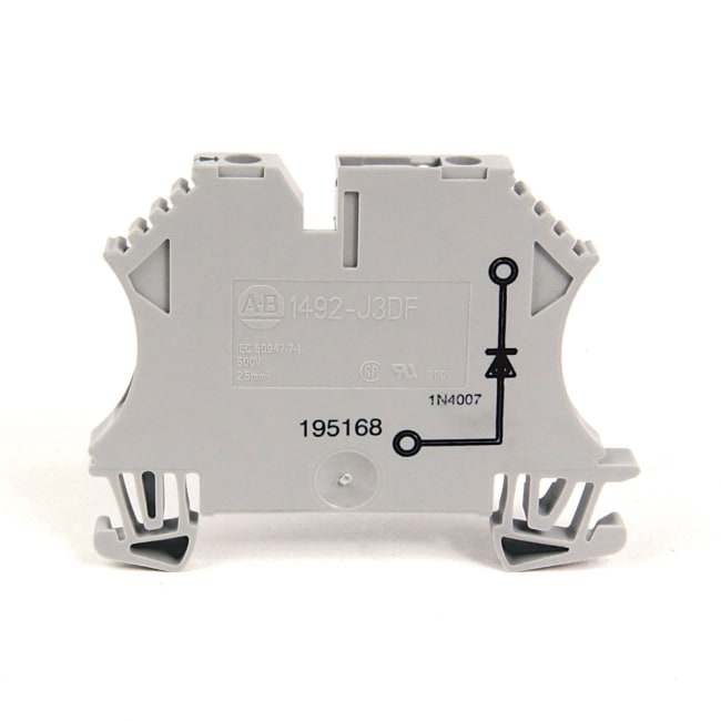 Rekkeklemme 2.5mm2 skru grå