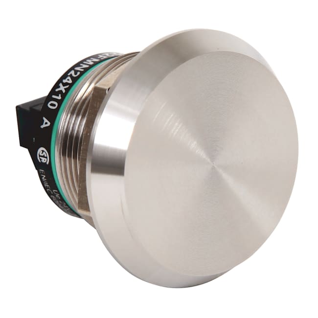Piezo trykknapp u/lys IP69K 24VDC 22,5mm m/tekst 20pt