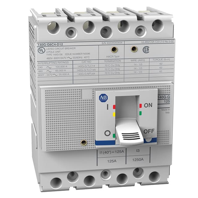 Effektbr.4-pol G str. 80A Icu=50KA 400V fast.term./magn.