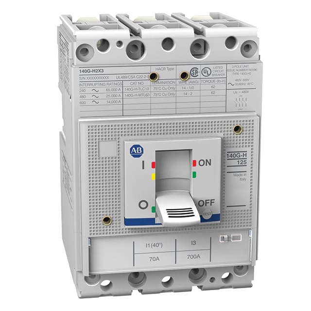 Effektbr. 50A str H 3-pol Icu=70KA 400V fast term./magn.