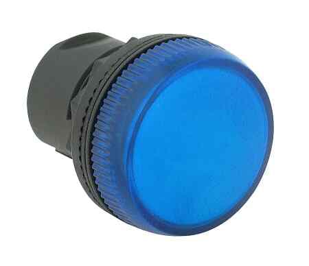 Signallampe hvit metall
