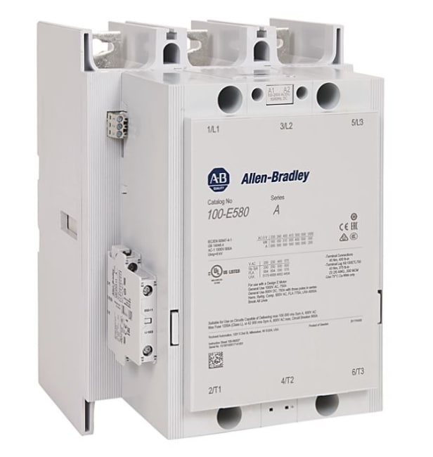 Kontaktor 750A, 100-250VAC/DC styresp. PLC interf. 1NO/1NC
