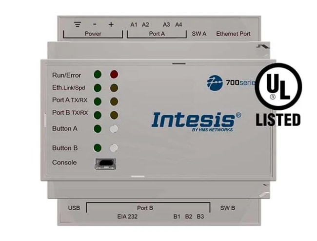 DALI-2 to Modbus or BACnet Server - 2 DALI Channels