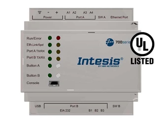 DALI-2 to Modbus or BACnet Server - 1 DALI Channel