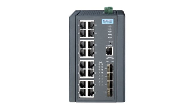 16GE+4G SFP Gigabit Managed Ethernet PoE Switch, Wide Temp