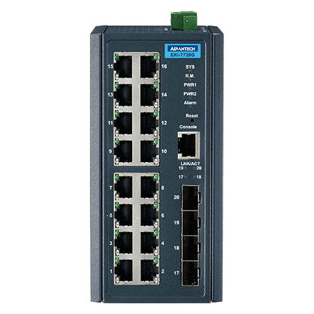 16GE+4G SFP Gigabit Managed Ethernet Switch, Wide Temp