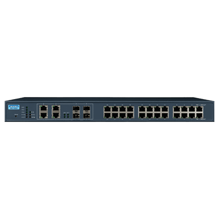 24GE+4G Combo Gigabit Managed Ethernet POE Switch, Wide Temp