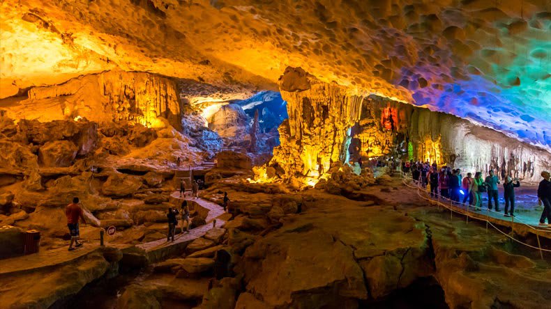 Vietnam in October: Exploring Vibrant Festivals and Natural Wonders 4 Stalagmites at Sung Sot Cave (Surprise Cave) in Vietnam in October