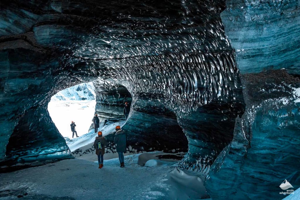 Iceland in December: Explore the Mesmerizing Celestial Lights 2 The Crystal Ice Cave in Vatnajokull National Park