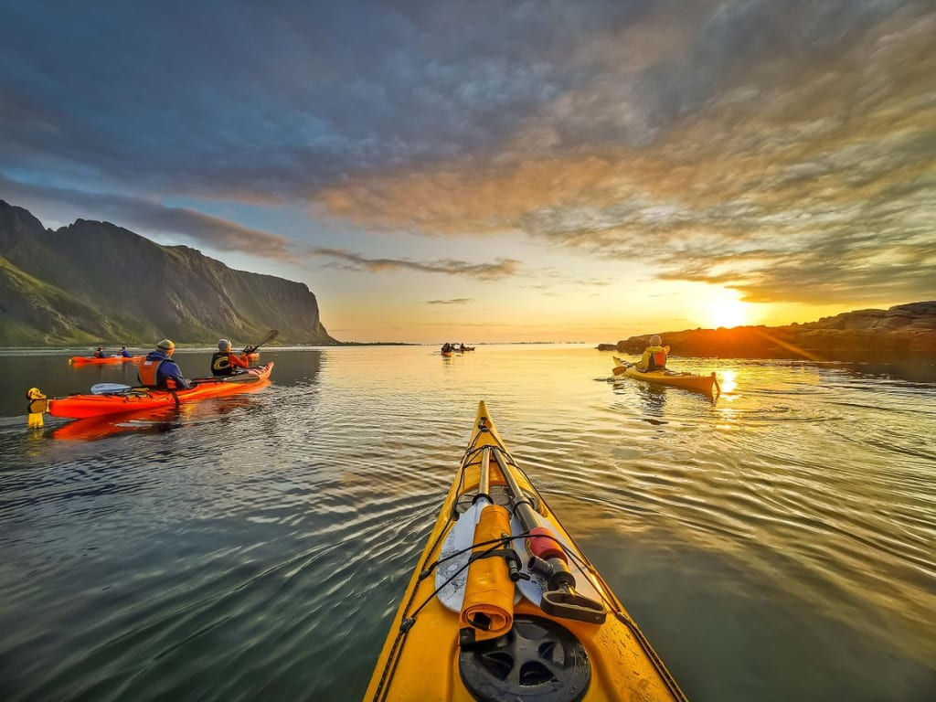 Norway in July - A Summer Wonderland of Festivals and Natural Splendor 5 Midnight Sun Kayaking Tour