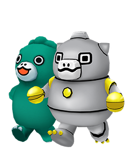 Chibi Mechagodzilla and Chibi Godzilla