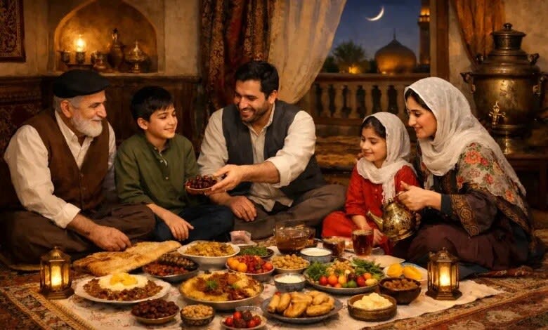 Family Style Persian Meal