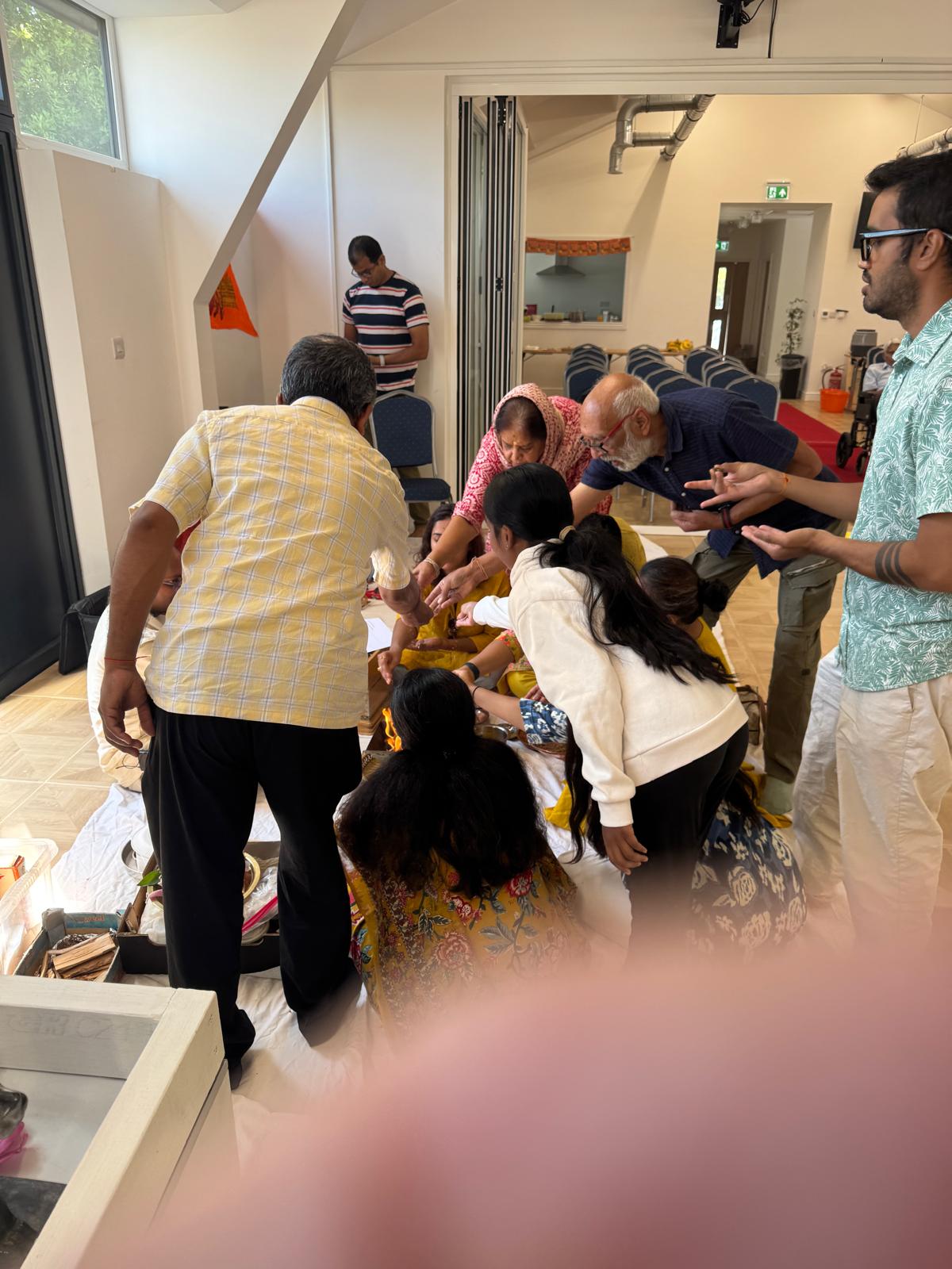 Monthly havan ceremony at Oxford Hindu Mandir