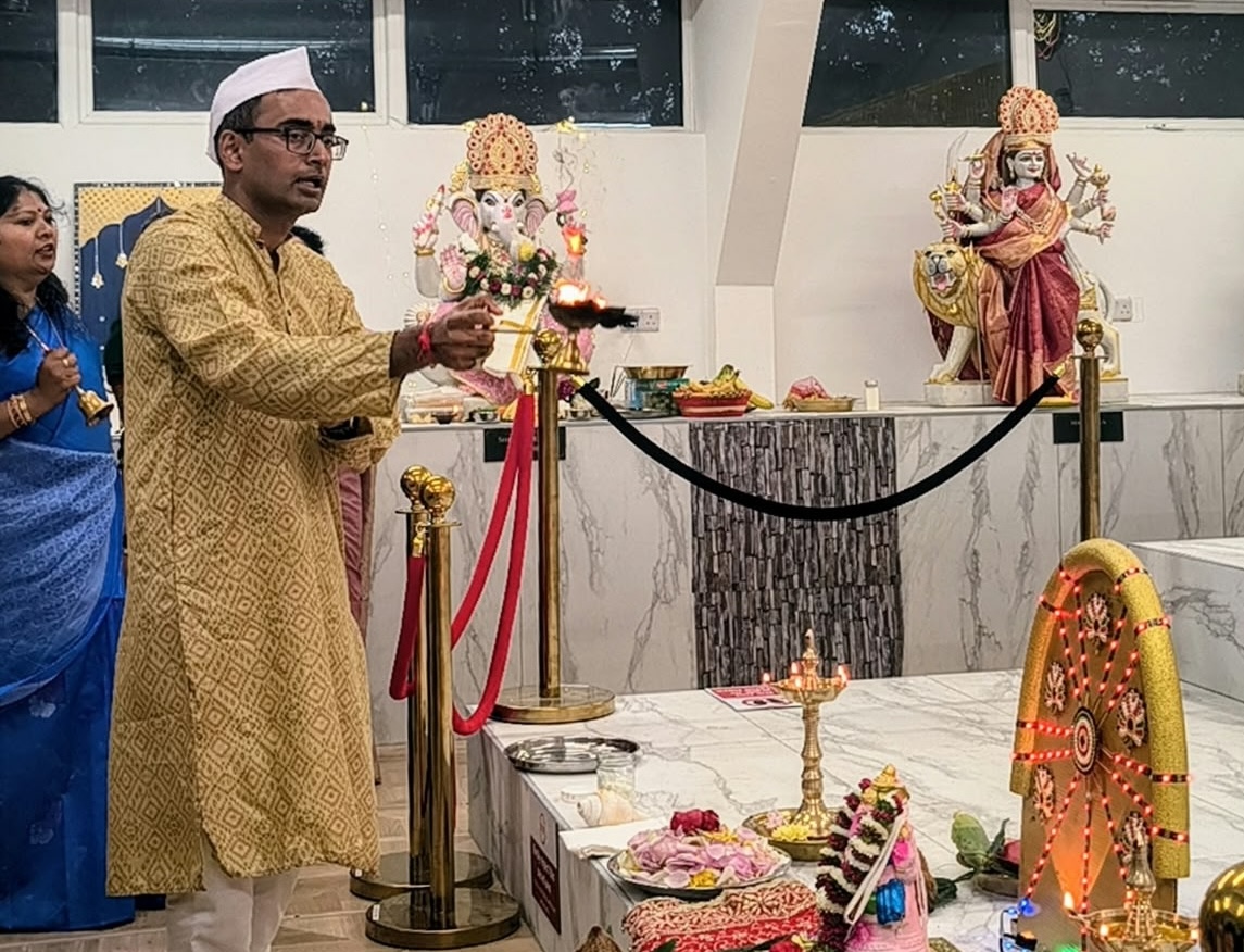Ganesh Chaturthi sthapana and pooja at Oxford Hindu Mandir