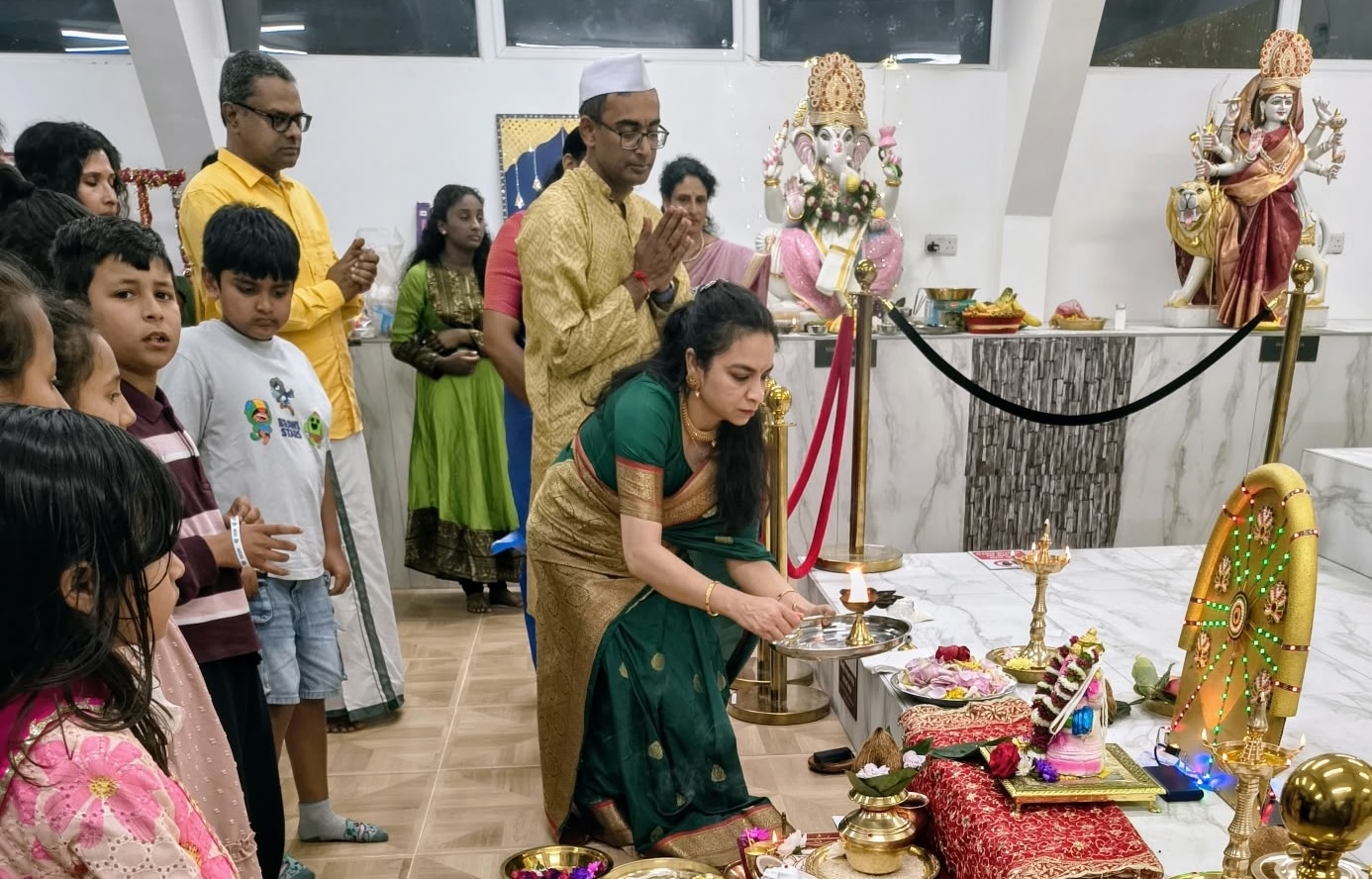 Ganesh Chaturthi sthapana and pooja at Oxford Hindu Mandir