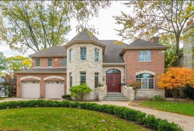 Custom Stone and Brick home in the "Manor" of Park Ridge for Lease