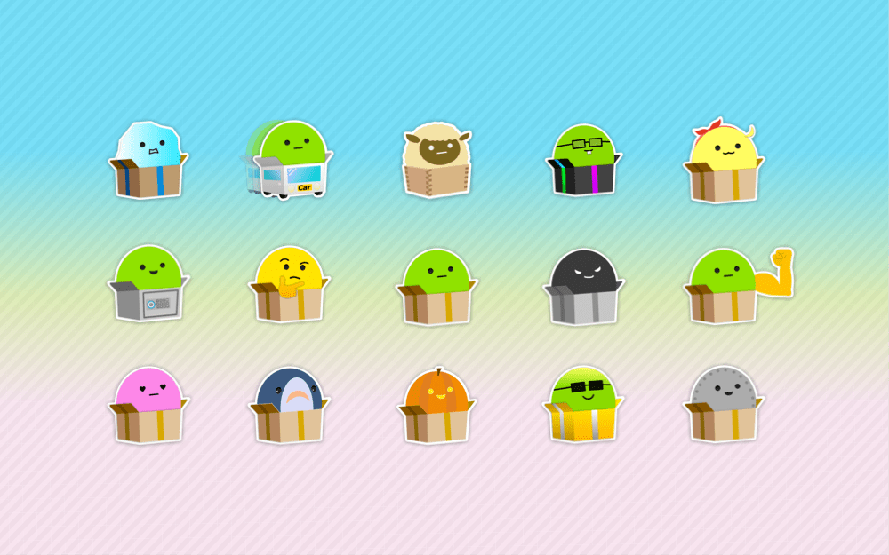 アイコン集合の壁紙