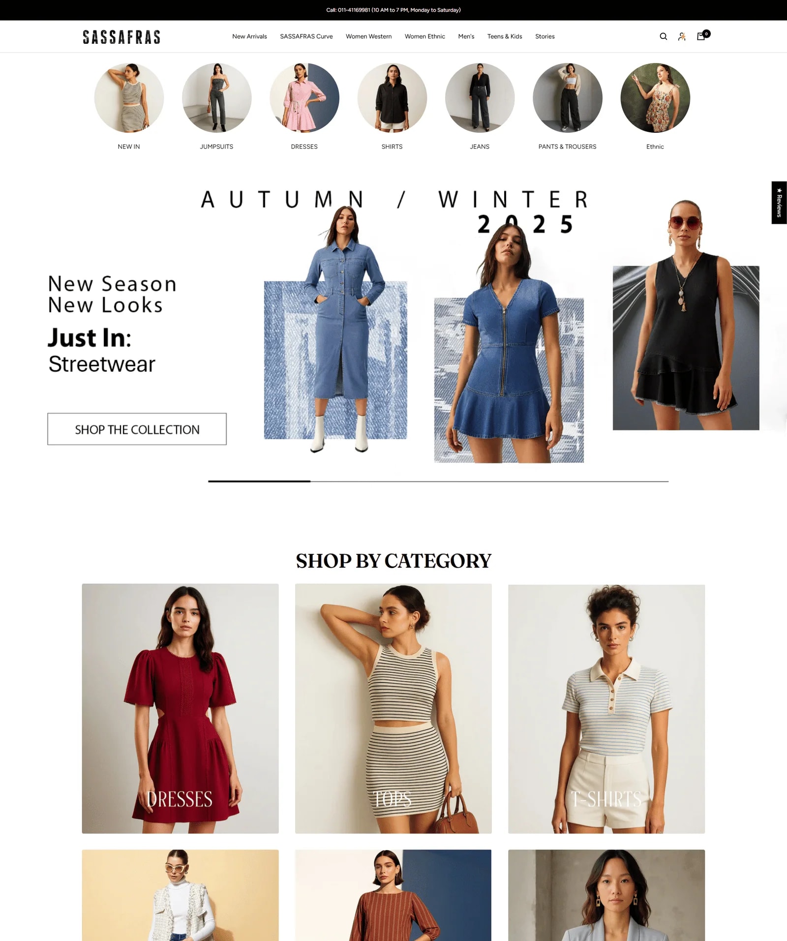 Contemporary Fashion Storefront: sample storefront homepage