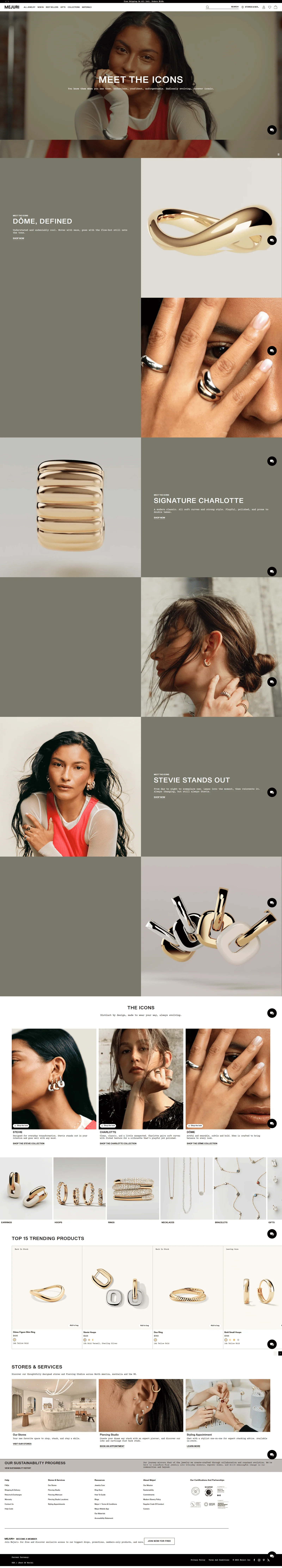 Everyday Jewelry Storefront: screenshot of a sample storefront layout
