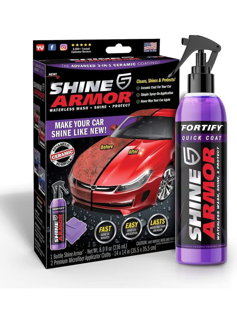 SHINE ARMOR Car Interior Cleaner for Vehicle Detailing & Restoration All Purpose Solvent & Car Dashboard Cleaner for Seats Upholstery Leather Shine Plastic Vinyl and More