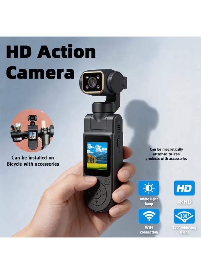 Smart Full HD Car DVR Camera with Rotating Lens, Clear Night Vision, Front Display Screen, Built-In Microphone, WiFi Function, TF Card Storage, USB Charging Port, Magnetic Mount and Simple