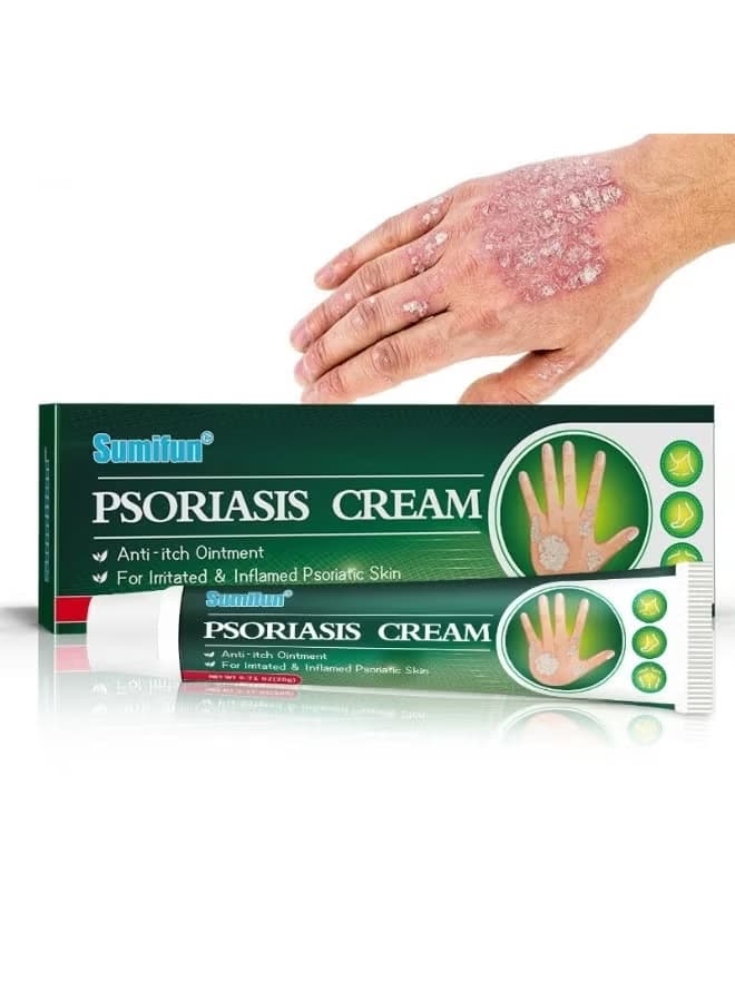 Sumifun Psoriasis Ointment Cream – Herbal Anti-Itch Formula for Redness, Flaking & Skin Irritation – Gentle Moisturizing Relief for Daily Use 20g