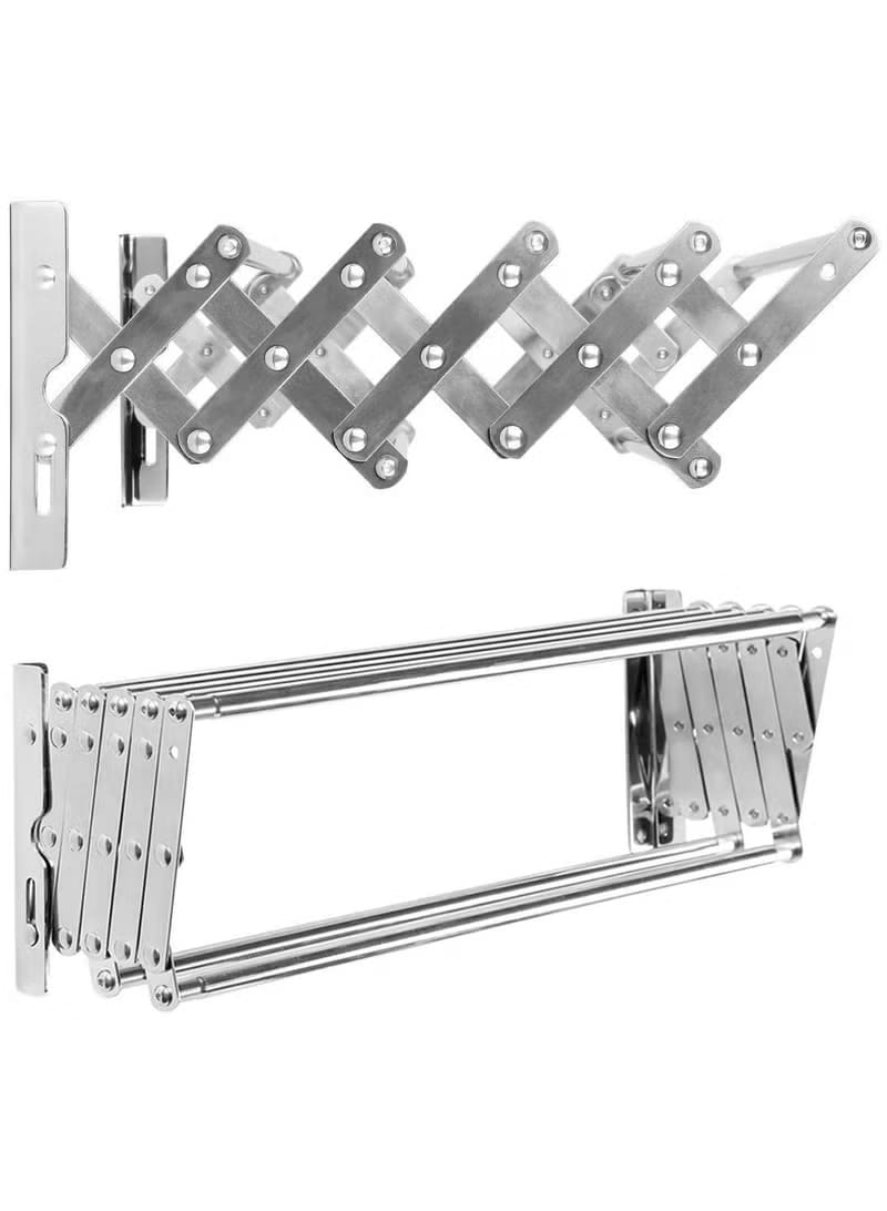 Clothes Horse Wall Mounted Clotheshorse Clothes Drying Rack With 4 Rungs For Hanging Clothes With Extendable Properties For Balcony Bathroom