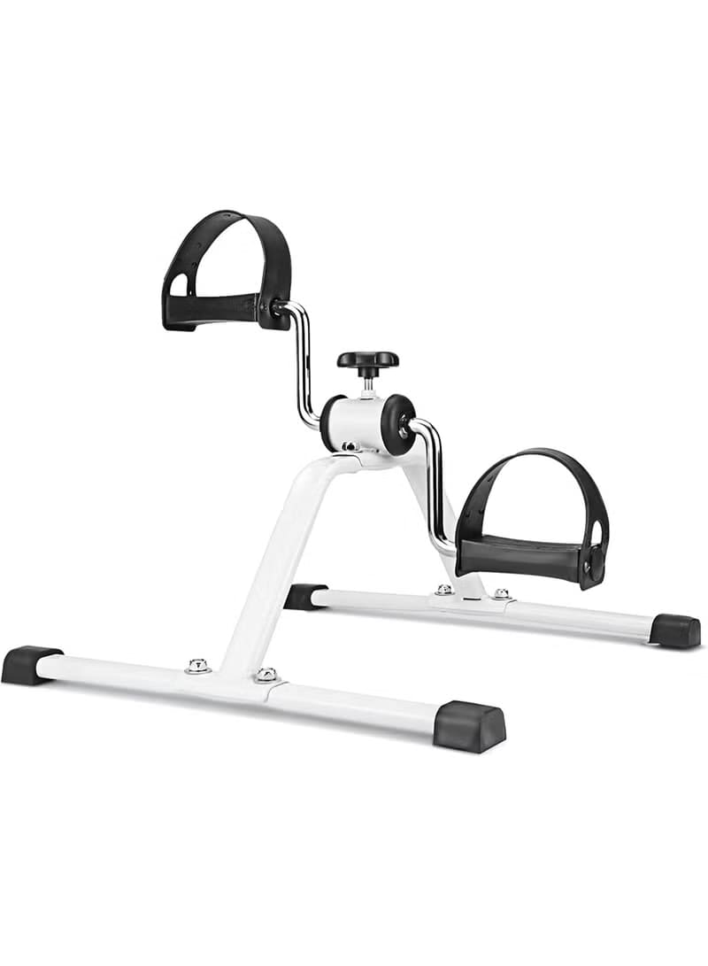 Compact Pedal Exerciser for Home and Office, Mini Exercise Cycle for Arms Legs Physiotherapy, Adjustable Resistance Fitness Trainer