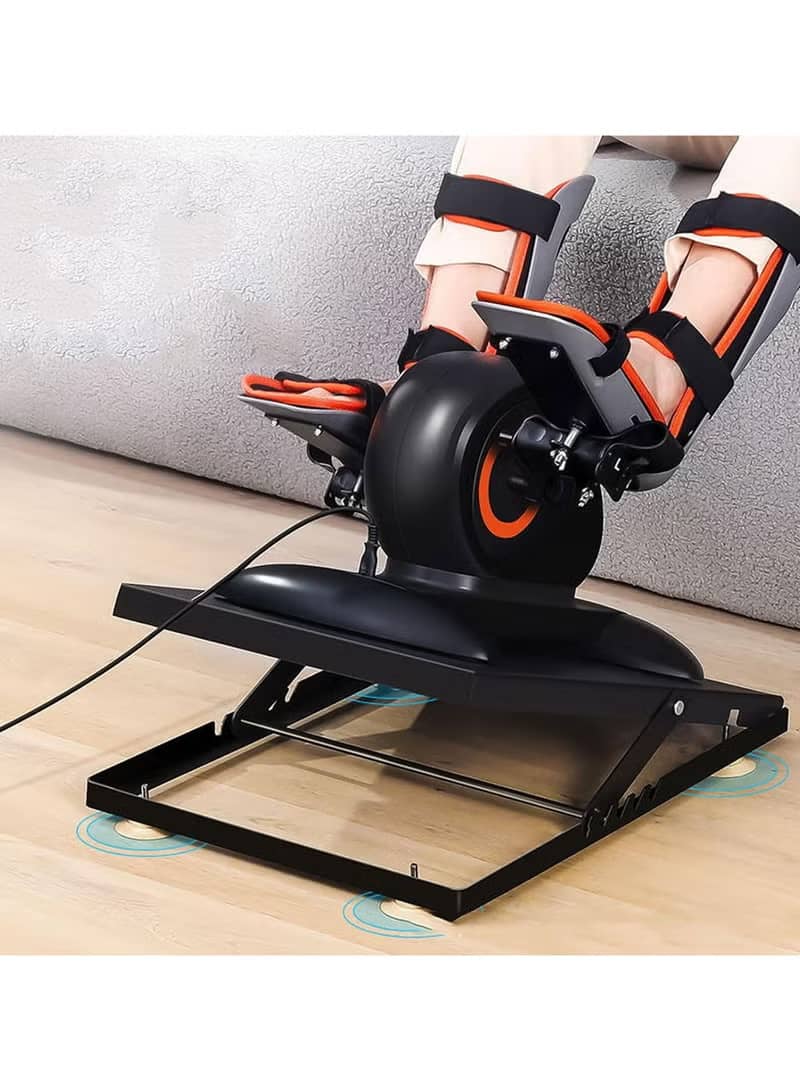Desk pedal exerciser Under Desk Bike Pedal Exerciser with Electronic Display for Legs and Arms Workout , Fully Assembled Electric Exercise Pedaler Rehabilitation Training Equipment for the