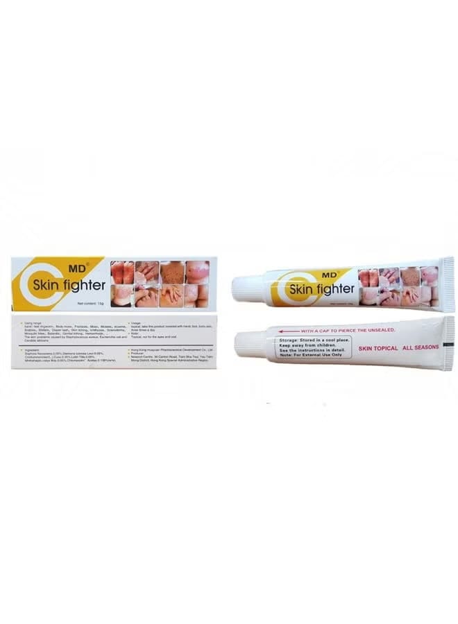 Skin Fighter Antifungal Cream 15g – Fast and Convenient Topical Skin Treatment for Itching, Fungal Infections, Ringworm, Athlete’s Foot, Rashes, and Irritated Skin – Compact Tube Ideal for