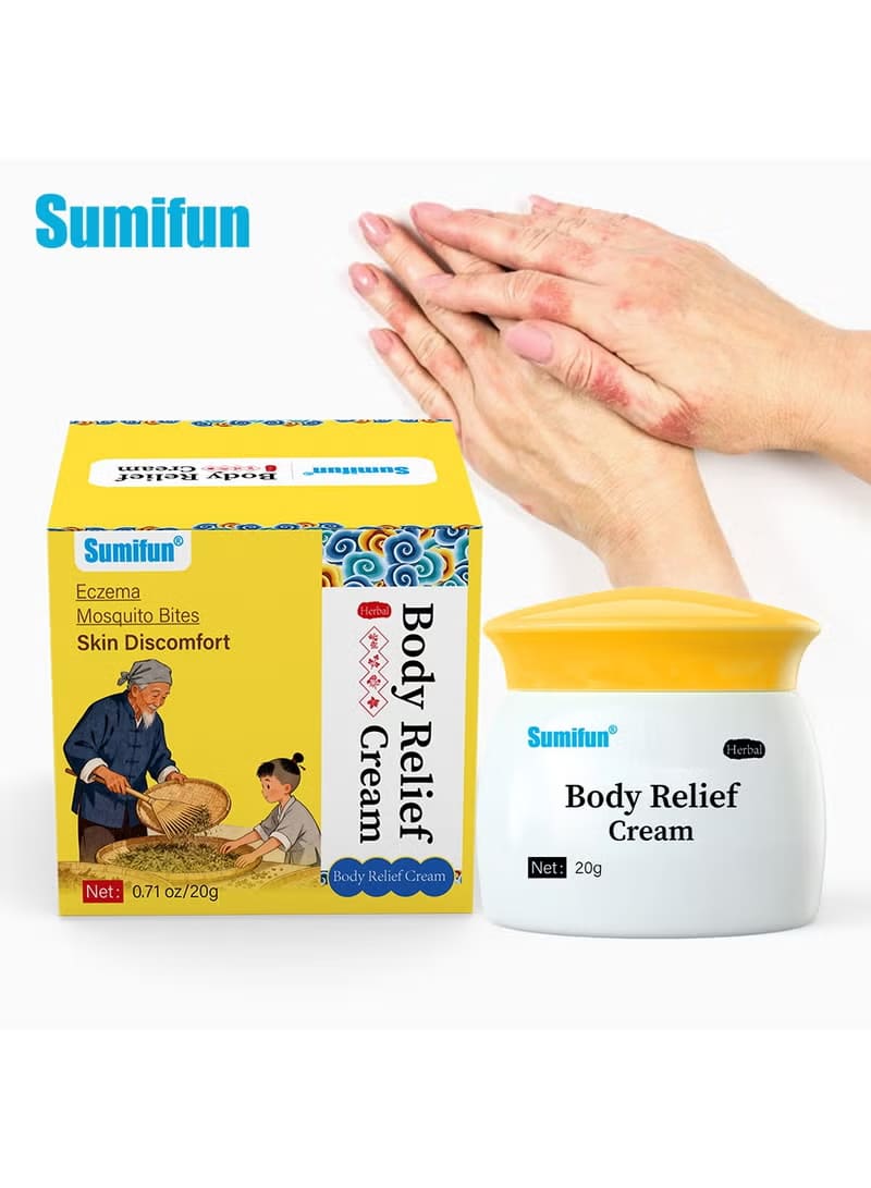 Sumifun Eczema Relief Cream 20g Body Relief Cream For Mosquito Bites Itching Skin Irritation Soothing Herbal Cream For Skin Discomfort Dry Skin Redness Relief Fast Soothing Natural