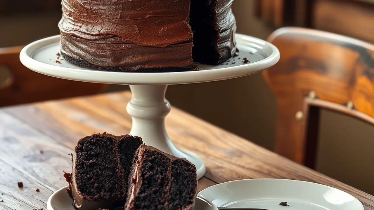 Rich Chocolate Cake with Buttercream Frosting Recipe Rich Chocolate Cake with Buttercream Frosting Recipe