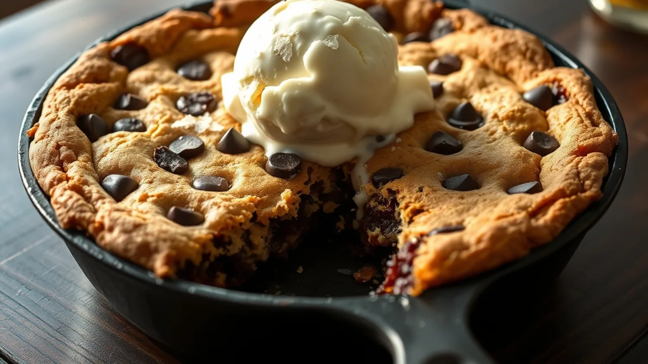 Easy Weeknight Dessert: Warm Skillet Chocolate Chip Cookie Easy Weeknight Dessert: Warm Skillet Chocolate Chip Cookie