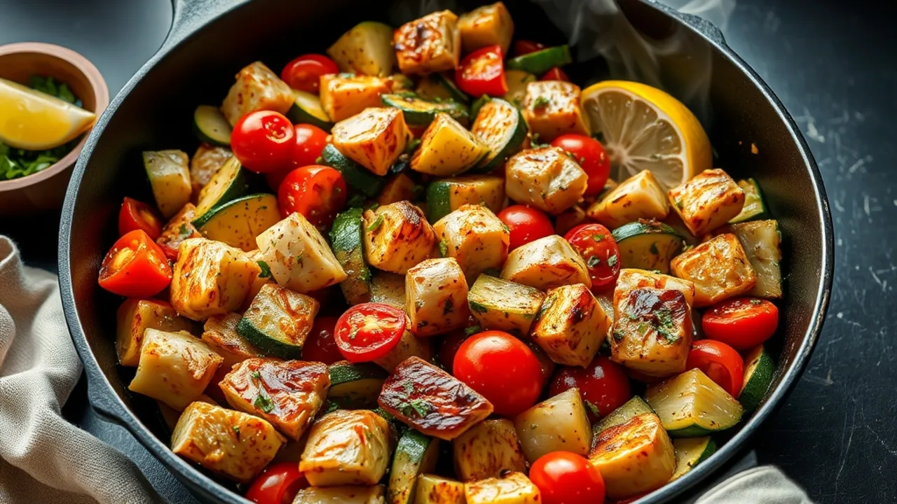 Easy Week Day Dinner Ideas: 25-Minute Skillet Chicken and Veggies Easy Week Day Dinner Ideas: 25-Minute Skillet Chicken and Veggies