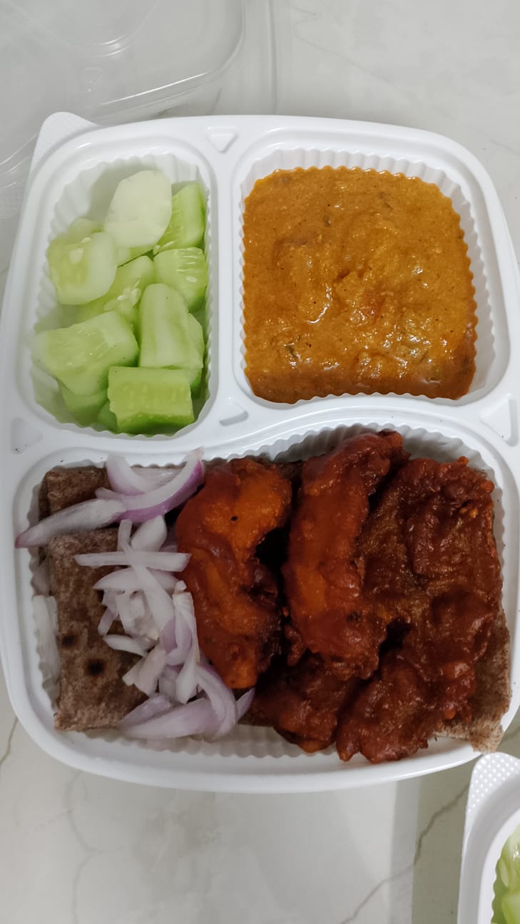 Brown Rice with Chicken Curry & Raita
