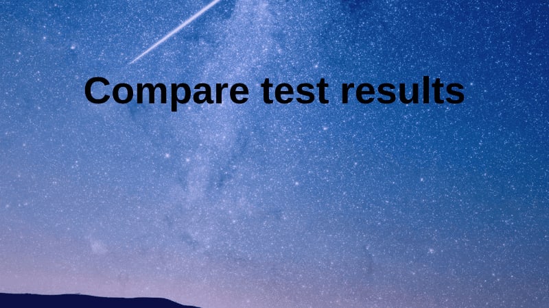 Compare test results