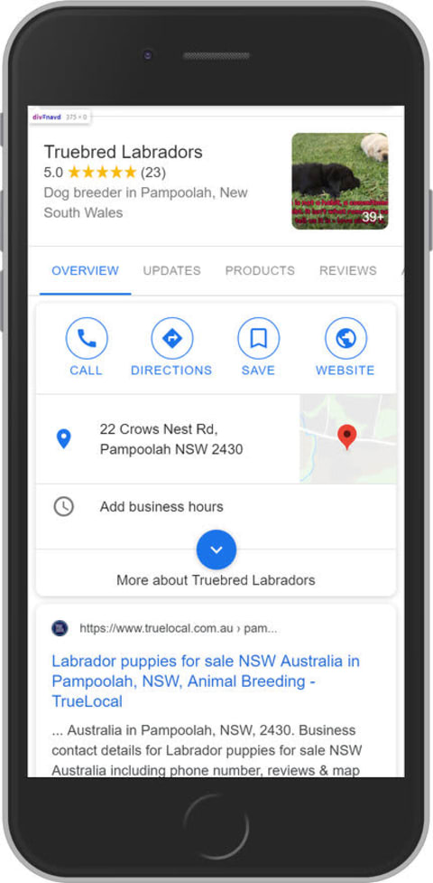 Examples of reviews on Google