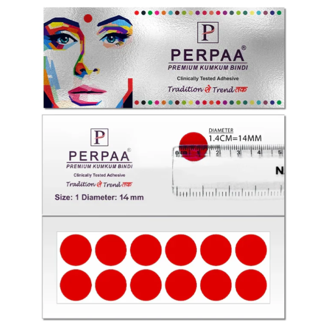 Premium Velvet Kumkum Bindi - Red