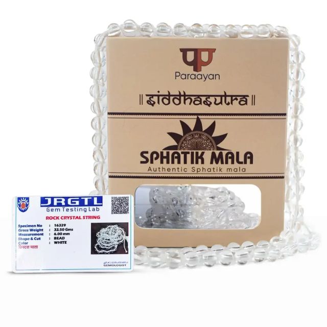 Sphatik Mala with 108 Pure Crystal Beads
