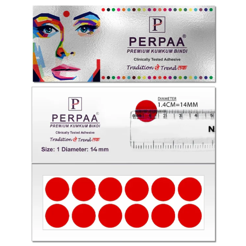 Premium Velvet Kumkum Bindi - Red