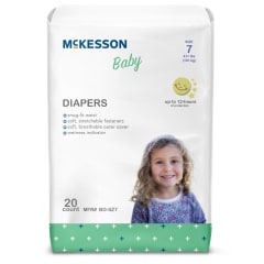 Comfees CMF-7 Premium Baby Diapers, Tab Closure, Size 7, 80 per case