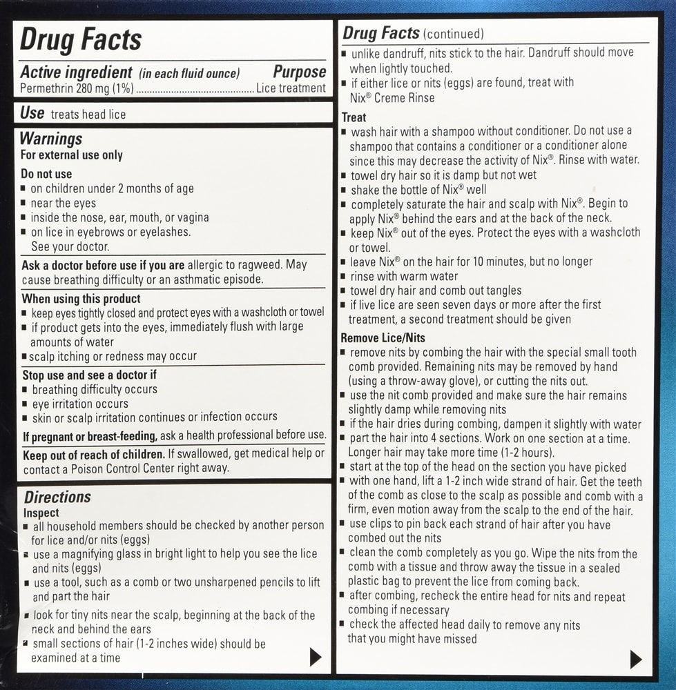 Nix Lice Killing Creme Rinse Optum Store Optum Store