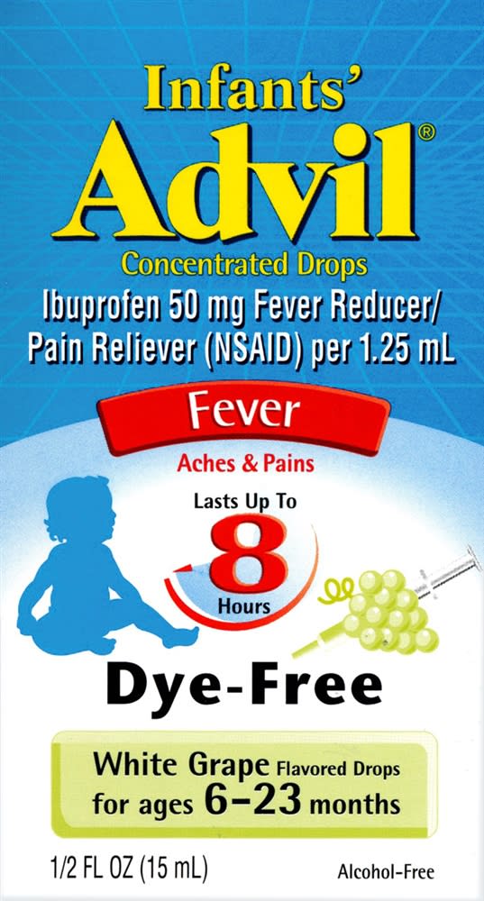Advil Infants Concentrated Drops DyeFree White Grape .5oz Optum
