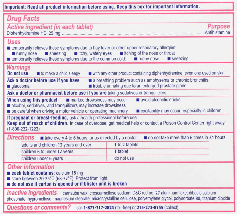 Benadryl Allergy Ultratab Tablets Optum Store Optum Store