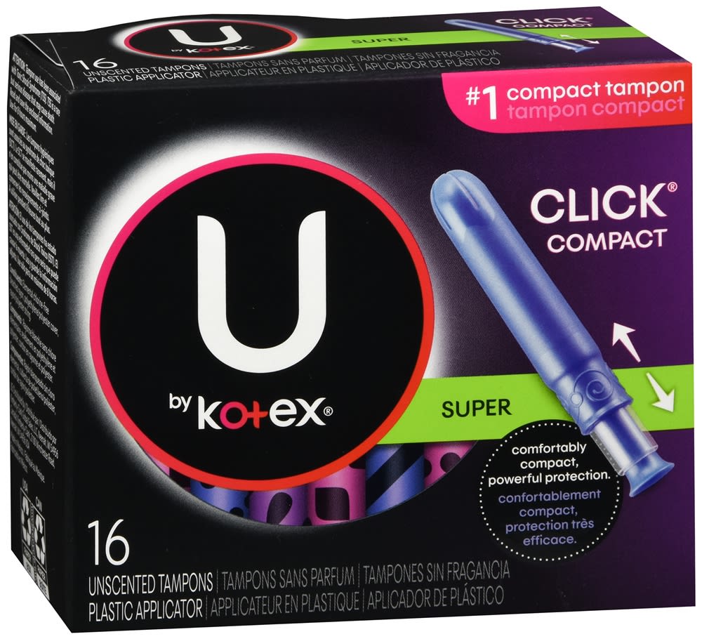 U By Kotex Click Unscented Tampons Super Absorbency 16 Count Optum Store