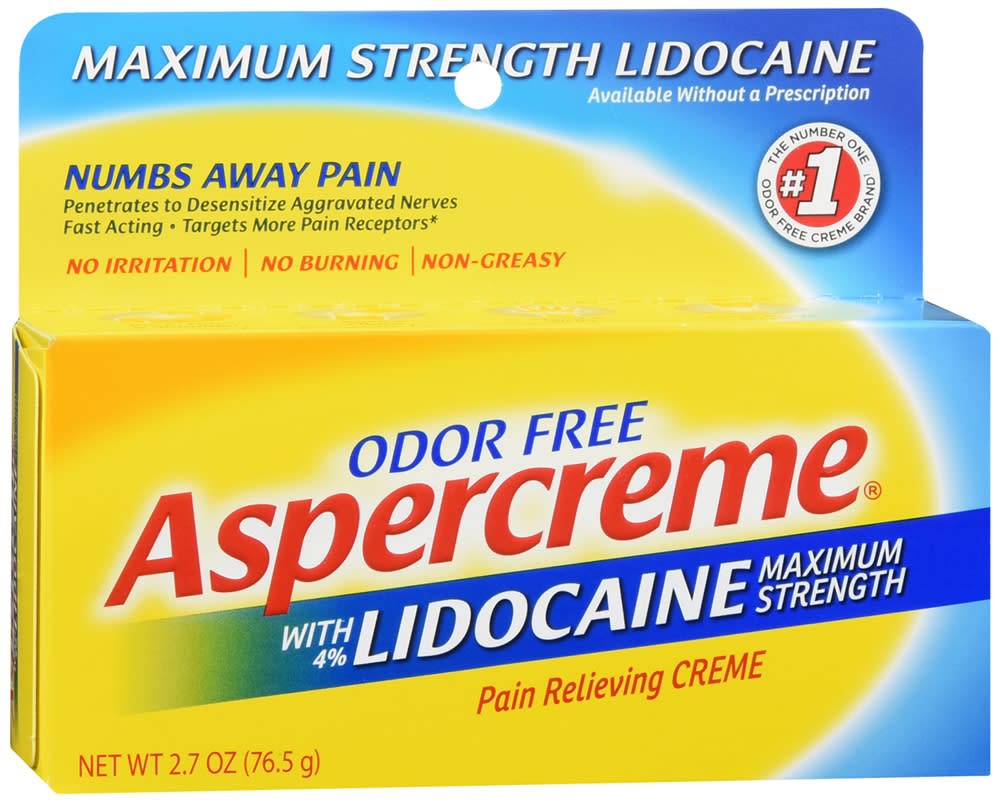 Aspercreme Pain Relieving Creme with Lidocaine Optum Store Optum Store