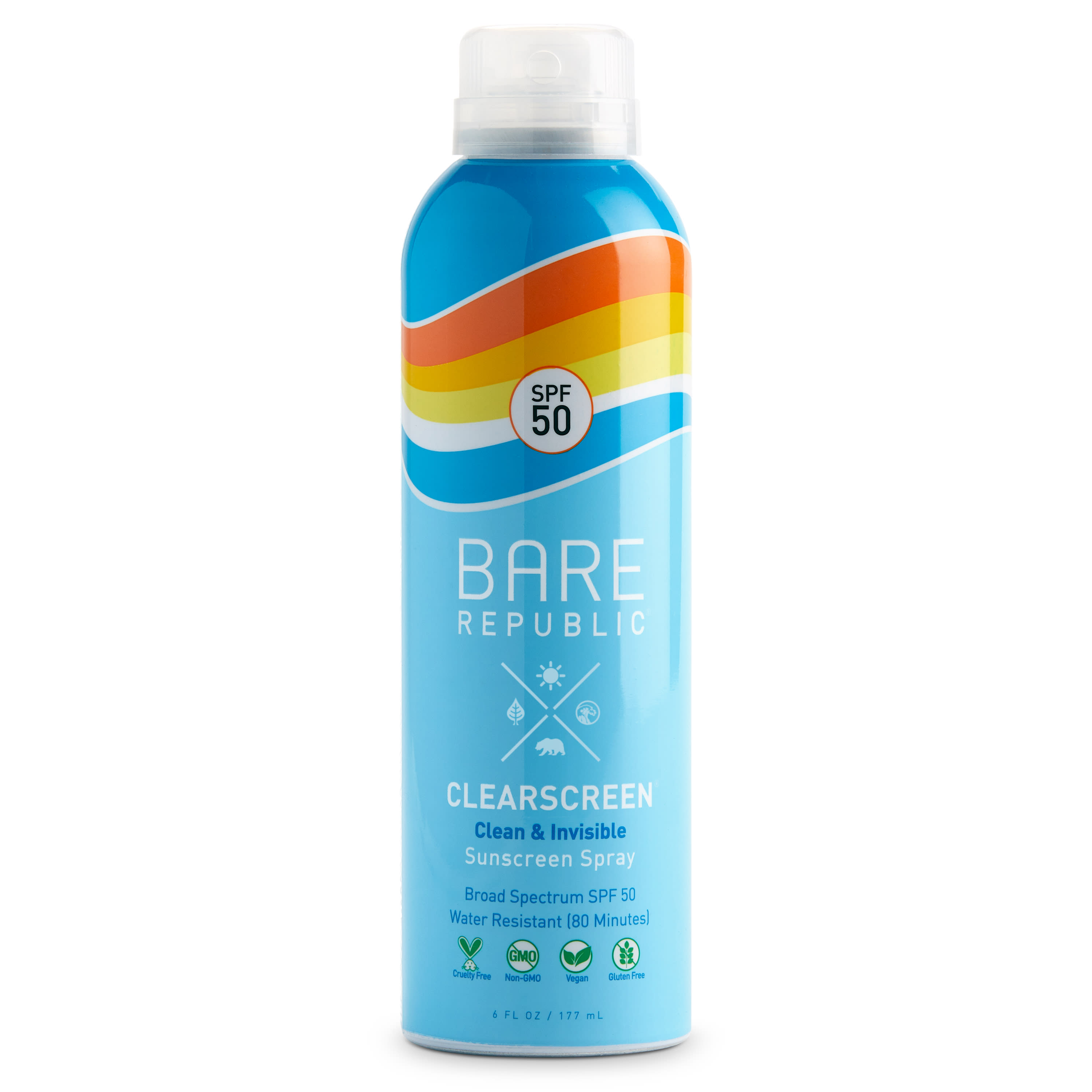 Bare Republic Clearscreen SPF 50 Sunscreen Body Spray 6 fl oz Optum