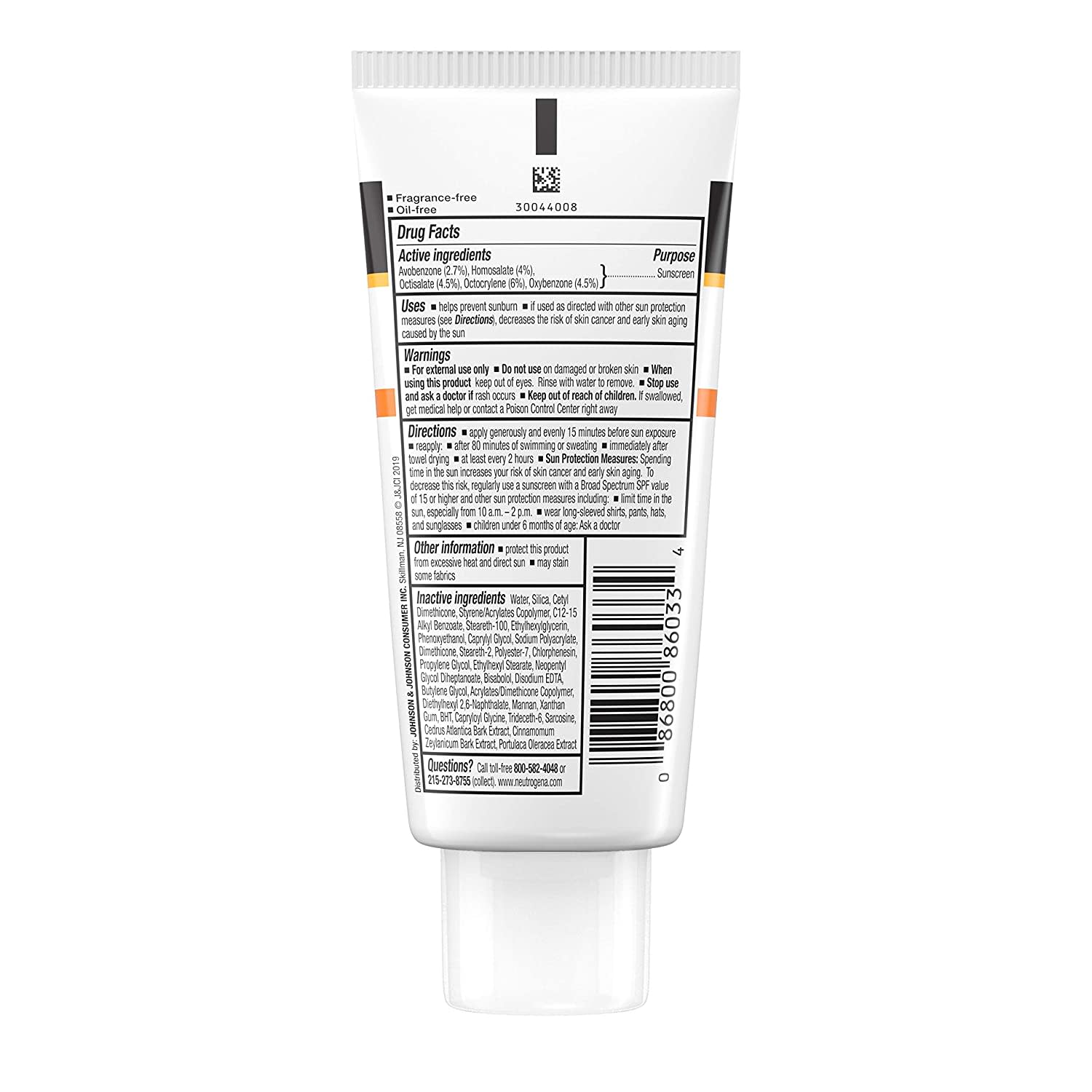 Neutrogena Clear Face BreakOut Free LiquidLotion Sunscreen SPF 55