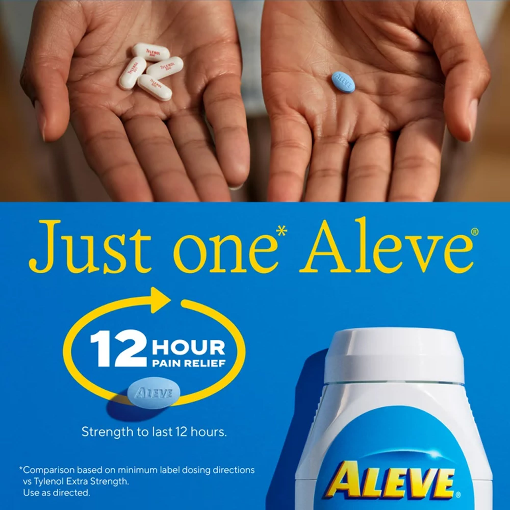 Aleve® (naproxen sodium) Caplets - Powerful 12-Hour Pain Relief