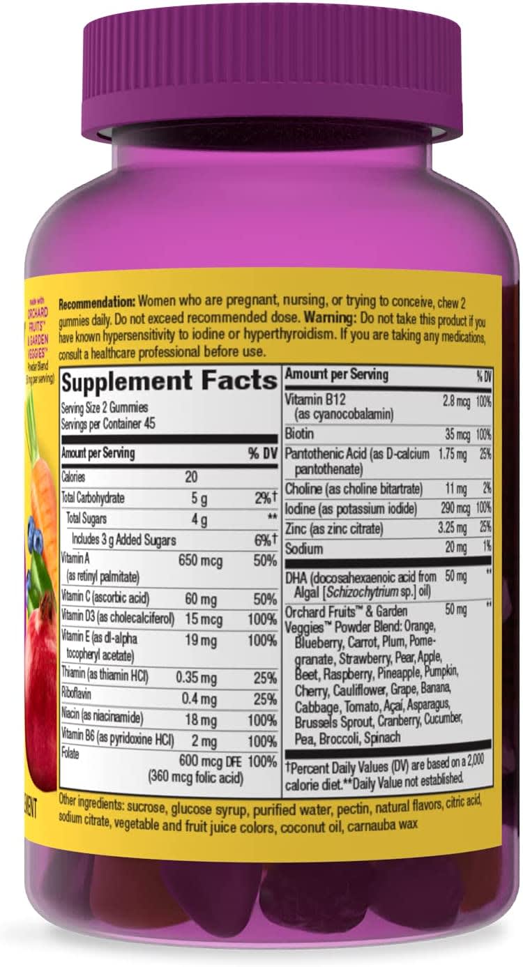 Nature's Way Alive! Prenatal Multivitamin Gummies, Fruit ...